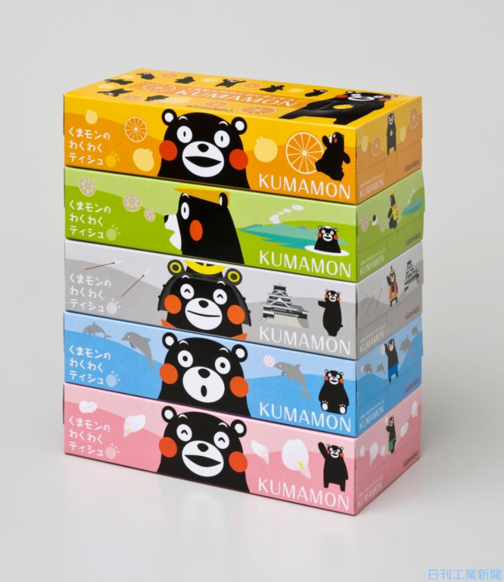 日清紡ペーパープロダクツ／くまモンデザインしたティッシュペーパー