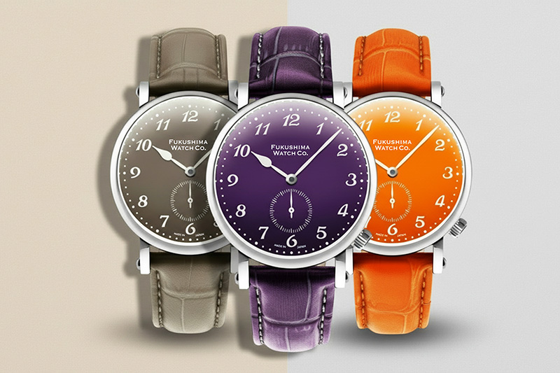 小高区の営み 色で表現 フクシマウォッチカンパニー、自動巻き腕時計